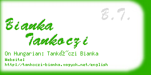 bianka tankoczi business card
